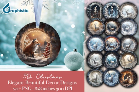 Break Wall Christmas Ornament PNG Bundle: Illustrations for Crafters