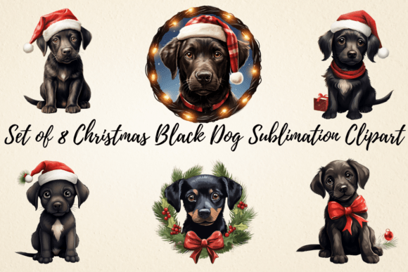 Christmas Black Dog Sublimation Clipart: A Seller’s Review
