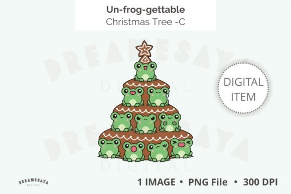 Froggy Christmas Tree Png Graphic Review