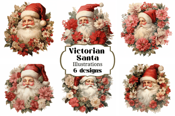 Victorian Christmas Santa Illustrations Review