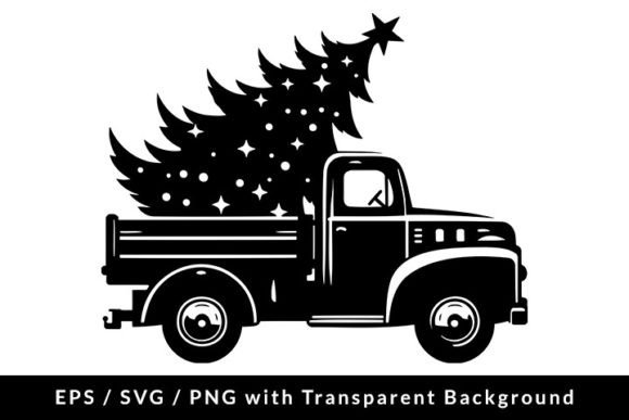 Vintage Truck Christmas SVG: Festive Illustrations