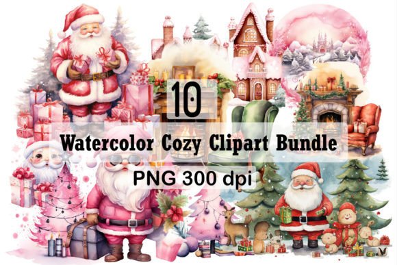 Watercolor Cozy Christmas Clipart Bundle Review