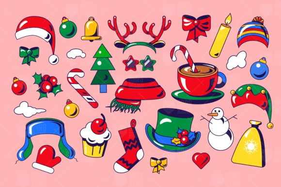 Winter Christmas Set: Cozy Illustrations for Crafters